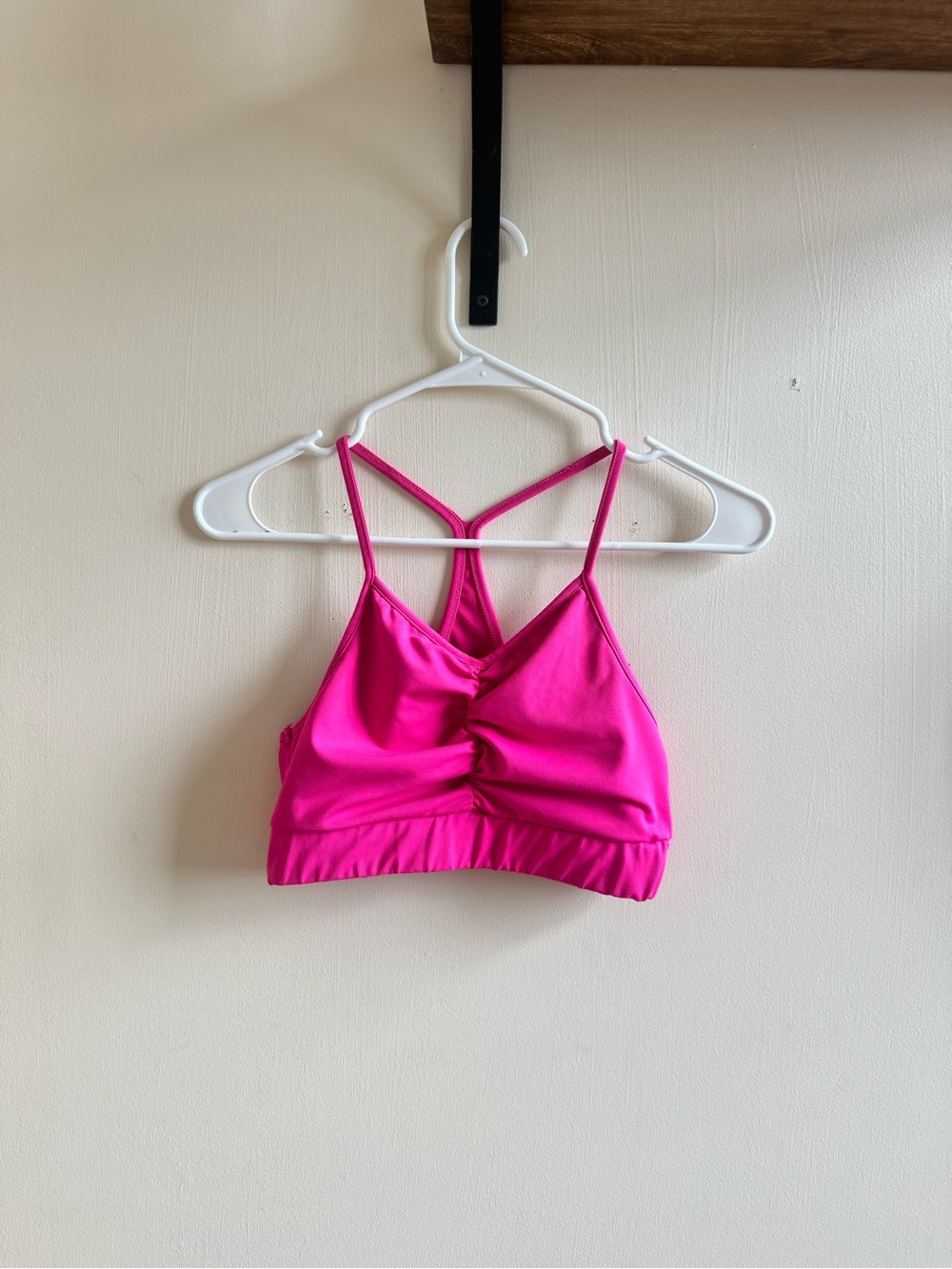 Pink Strappy Sports Bra